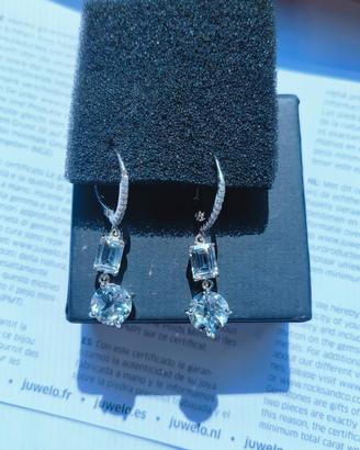 Orecchini in Argento con Topazio Bianco 