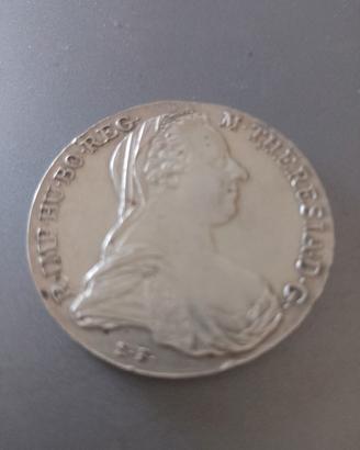 Tallero M.Teresa d 'Austria  Argento