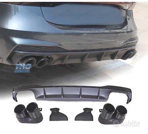 DIFFUSORE AUDI A7 S LINE 19- LOOK RS7 + TERMINALI 