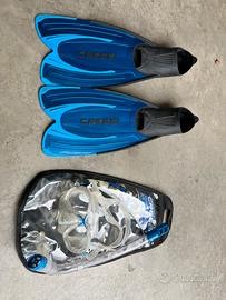 Kit maschera e pinne junior Cressi