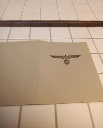 cartella con dichiarazione di guerra tedesca 