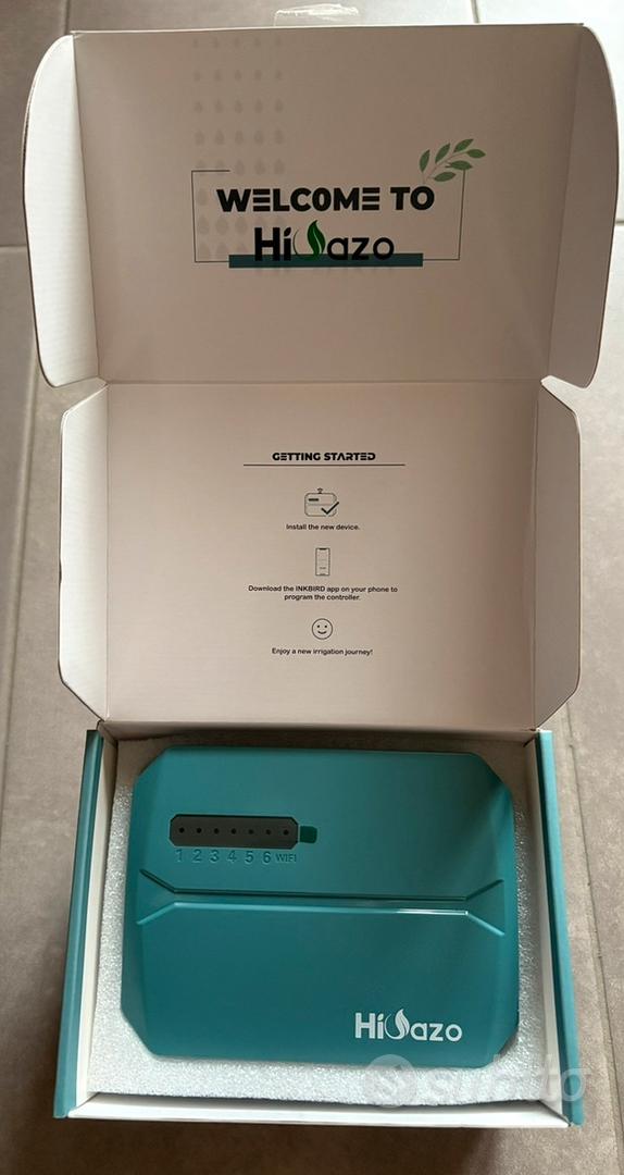 Centralina Irrigazione WiFi HiOazo HSC-600W - Controllo 6 Zone, 16 Programmi, Salti Meteo Intelligenti, Per Giardino E Serra