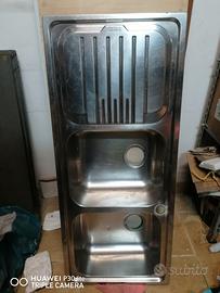 lavello in acciaio 2 vasche 