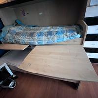 LETTO A CASTELLO + SCRIVANIA ESTRAIBILE