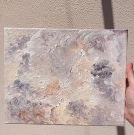 Quadro astratto con texture, pittura materica