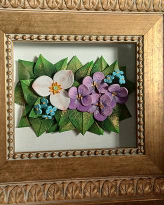 Quadro Quilling Fatto a Mano "Respiro di Primavera