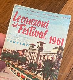Libro collezione le canzoni festival sanremo 1961