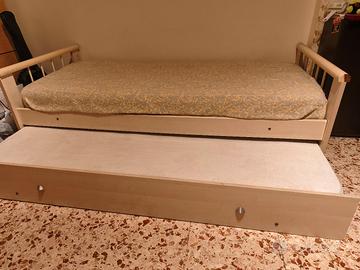Letto singolo con letto estraibile 
