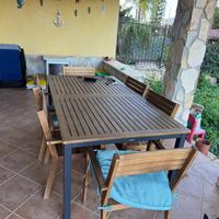 Tavolo e sedie da esterno