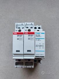 Relè nuovi HAGER e ABB: 3 pezzi in blocco.