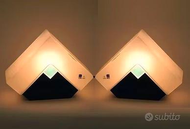 Coppia lampade in vetro di Murano Gianni Rigo ITRE