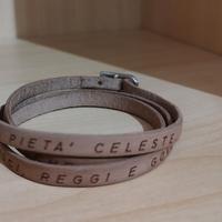 BRACCIALE TRE GIRI CUOIO COLORATO 