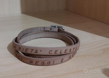 BRACCIALE TRE GIRI CUOIO COLORATO 