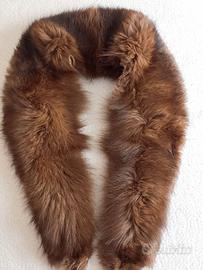 Collo pelliccia di volpe foderato per cappotto