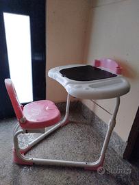 Tavolino Scrivania Bambini con Sedia e Lavagna Pag