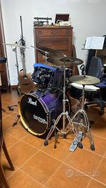 Batteria Acustica Pearl ELX Laccata + Piatti UFIP 