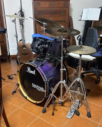 Batteria Acustica Pearl ELX Laccata + Piatti UFIP 