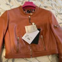 Giubbotto in pelle colore coccio Diego M taglia 40