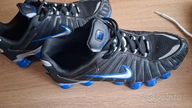 scarpe shox Nike mere e blu, num 42.5