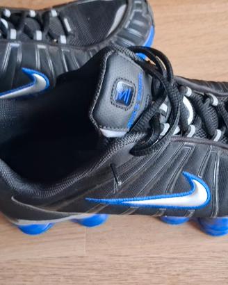 scarpe shox Nike mere e blu, num 42.5