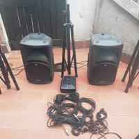 Casse Mackie+3 aste+lettore CD