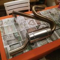 Fiat 500 126 scarico sportivo inox