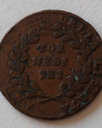 6 TORNESI 1799 REPUBBLICA NAPOLETANA