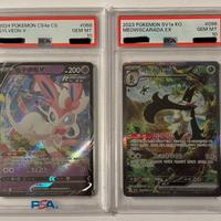 Coppia carte Pokemon PSA 10 ultra rare