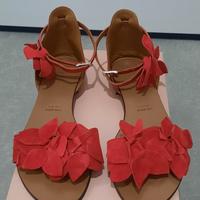 sandali camoscio rosso Nadhì