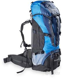 Zaino trekking 65 L con copertura antipioggia