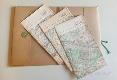 3 carte IGM Trieste, Udine, Gorizia Edizione 1967