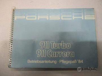 Libretto manutenzione Porsche 911 Turbo /Carrera