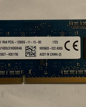 Modulo Ram notebook DDR3L 4GB Kingston SO-DIMM