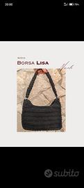borsa all'uncinetto fatta a mano 
