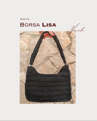 borsa all'uncinetto fatta a mano 