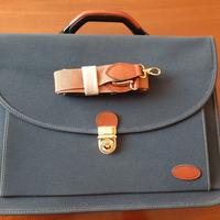 Borsa da lavoro uomo con tracolla nylon blu nuova