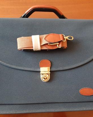 Borsa da lavoro uomo con tracolla nylon blu nuova