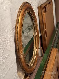 Specchi ovali cornice in legno