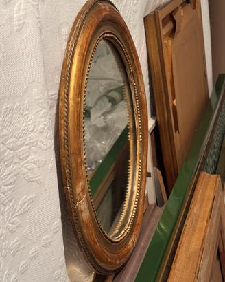 Specchi ovali cornice in legno