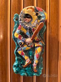 Arlecchino Ceramica carnevale vintage