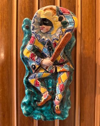 Arlecchino Ceramica carnevale vintage