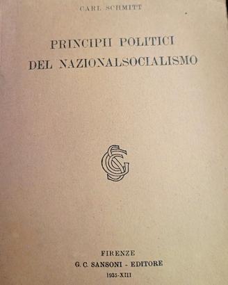 PRINCIPII POLITICI DEL NAZIONALSOCIALISMO 1935