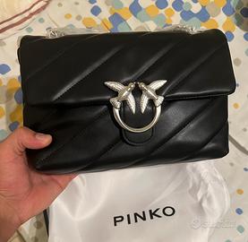 Borsa pinko love bag puff in pelle nera nuova