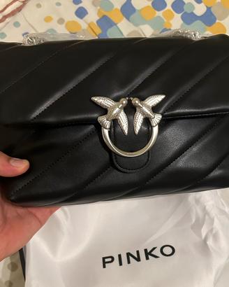 Borsa pinko love bag puff in pelle nera nuova