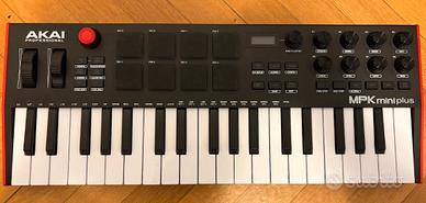 Tastiera controller midi usb akai mpk mini plus
