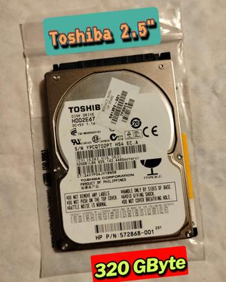 Hard Disk Toshiba 320GB 2,5” SATA