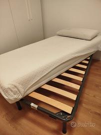 Rete letto singolo a doghe legno