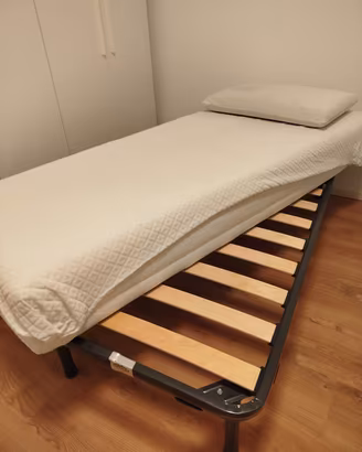 Rete letto singolo a doghe legno