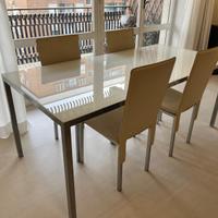 Tavolo da pranzo in vetro 6 posti