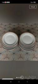 6 piatti fondi antichi ceramica Laveno Sci